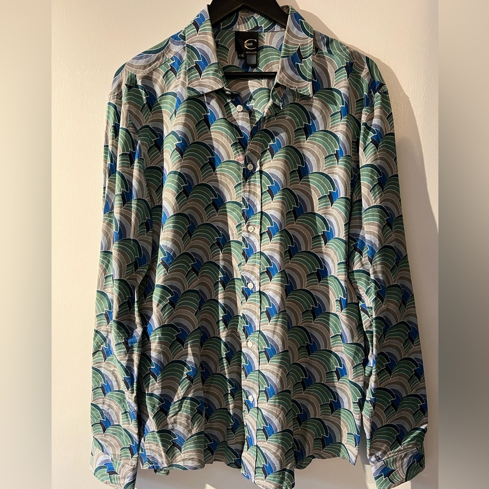 Roberto Cavalli Silk runway dress shirt Size XXL
